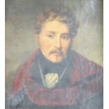 19th century French School, oil on canvas, Portrait of a gentleman, 33 x 30cm, unframed