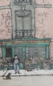Richard Beer, coloured etching, 'Alimentation', signed in pencil, 30/70, 62 x 40cm