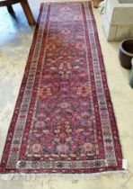 A North West Persian blue ground runner, 304 x 96cm