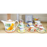 1990's Wedgwood Clarice Cliff coffee set