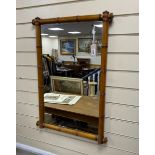 A Victorian faux bamboo rectangular wall mirror, width 55cm, height 79cm