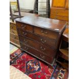 A George III mahogany chest of drawers, width 99cm, depth 53cm, height 99cm