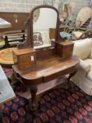 A Victorian mahogany Duchess dressing table, width 118cm, height 150cm