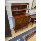 A Regency mahogany chiffonier, width 87cm, depth 40cm, height 145cm