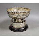 A modern demi fluted sterling 925 'The Japan Racing Association Trophy' presentation rose bowl,