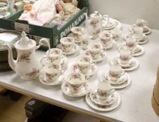 A Royal Albert Moss Rose tea service