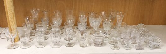 A selection of Victorian and later glassware