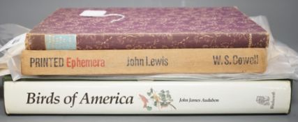 ° ° Birds of America by Audubon, two other books, frameless prints