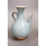 A Jun style purple splashed ewer, 17.5cms