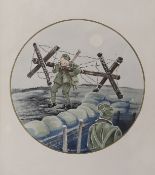 Harry Colclough after Bruce Bairnsfather, watercolour, 'Where do you want this Sargeant?', signed,