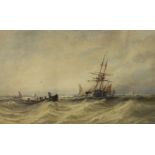 Thomas Bush Hardy (1842-1897), watercolour, 'Morning off the North coast', signed and dated 1878, 33