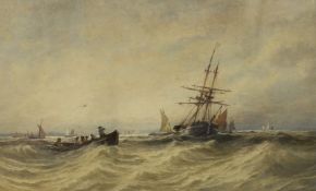 Thomas Bush Hardy (1842-1897), watercolour, 'Morning off the North coast', signed and dated 1878, 33