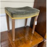 An Elizabeth II Coronation stool, length 46cm, depth 32cm, height 47cm