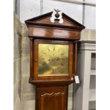 An early 19th century Irish mahogany eight day longcase clock, the square brass dial marked