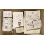 A mixed collection of ephemera relating to The British Royal family to include facsimile letters