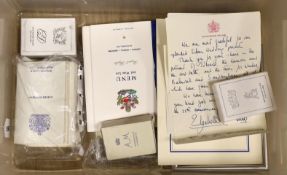 A mixed collection of ephemera relating to The British Royal family to include facsimile letters