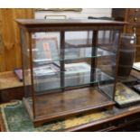 A late Victorian / Edwardian mahogany Fry’s Chocolates counter shop display cabinet with gilded