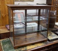 A late Victorian / Edwardian mahogany Fry’s Chocolates counter shop display cabinet with gilded