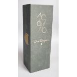 A cased bottle of Dom Perignon 1996 Champagne.