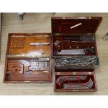 A 19th century mahogany cased field surgeon’s set (incomplete), and other field medical equipment,