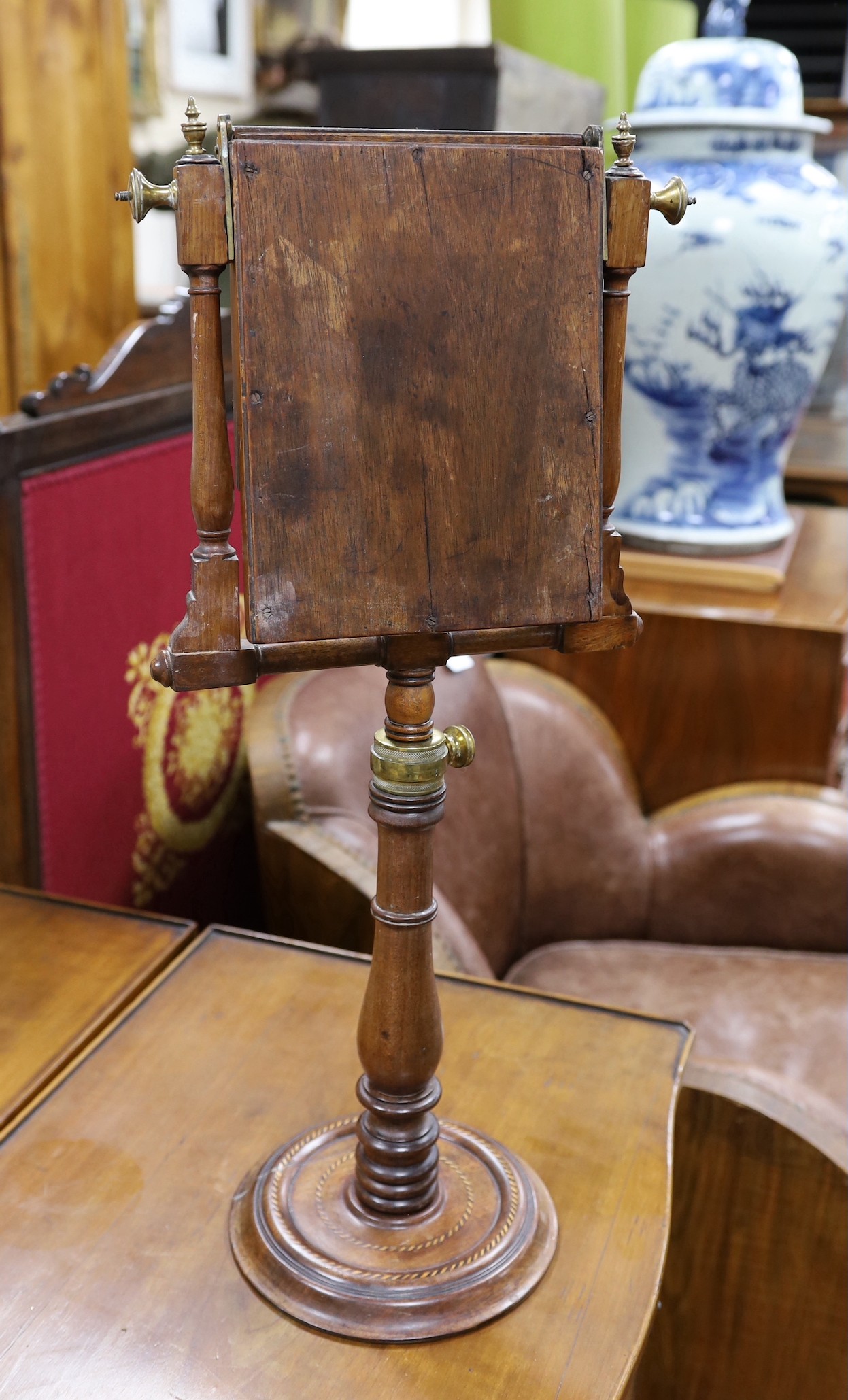 A George III inlaid mahogany zograscope - Image 2 of 2