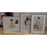 Frank Martin (1921-2005), three etchings, Ann Pennington, Jessie Matthews and Vera-Ellen, all signed