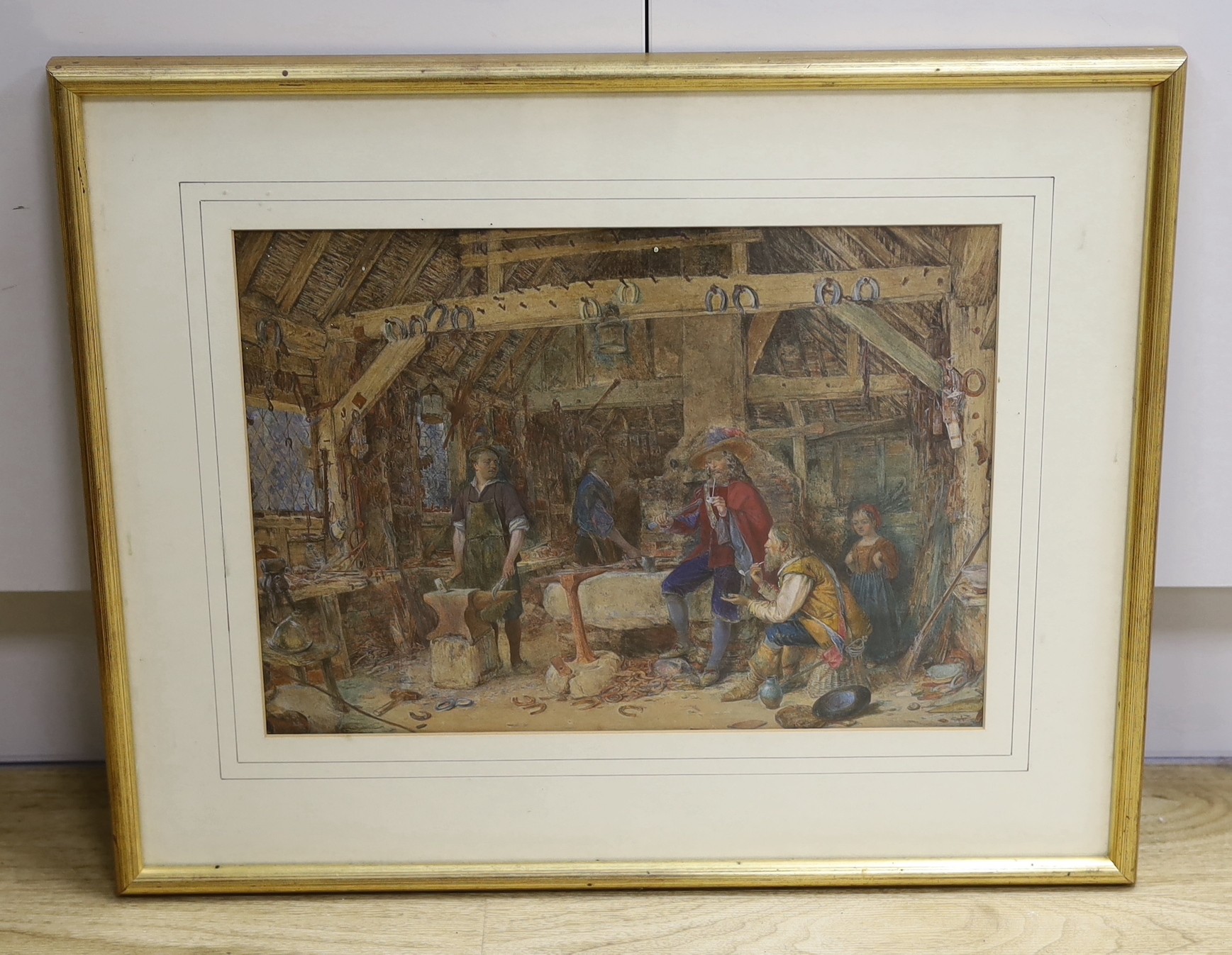 Joseph Lionel Williams (b.1815-1877), watercolour, 'The Halt on the Way, the Story of the Battle', - Image 2 of 3