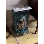 An early 20th century French Godin enamelled conservatory heater, height 71cm