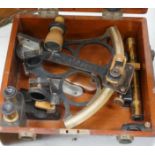 A 20th century cased naval sextant