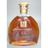 Two bottles of L'Excellence De Belliard Cognac XO each in wooden case (decanter bottle)