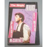 An autographed Paul McCartney postcard