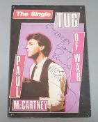 An autographed Paul McCartney postcard