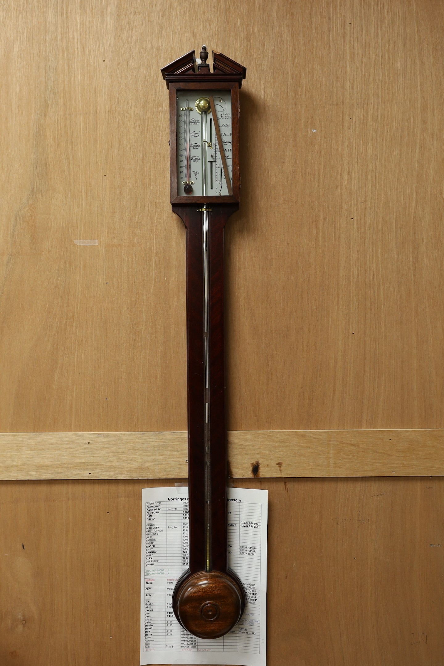 A modern stick barometer, 95cm long - Image 2 of 2