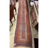 A Turkish polychrome wool runner, 420 x 80cm