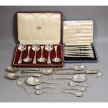 A cased set of George V silver Old English pattern soup spoons, Harrod's Ltd, Sheffield, 1934 and