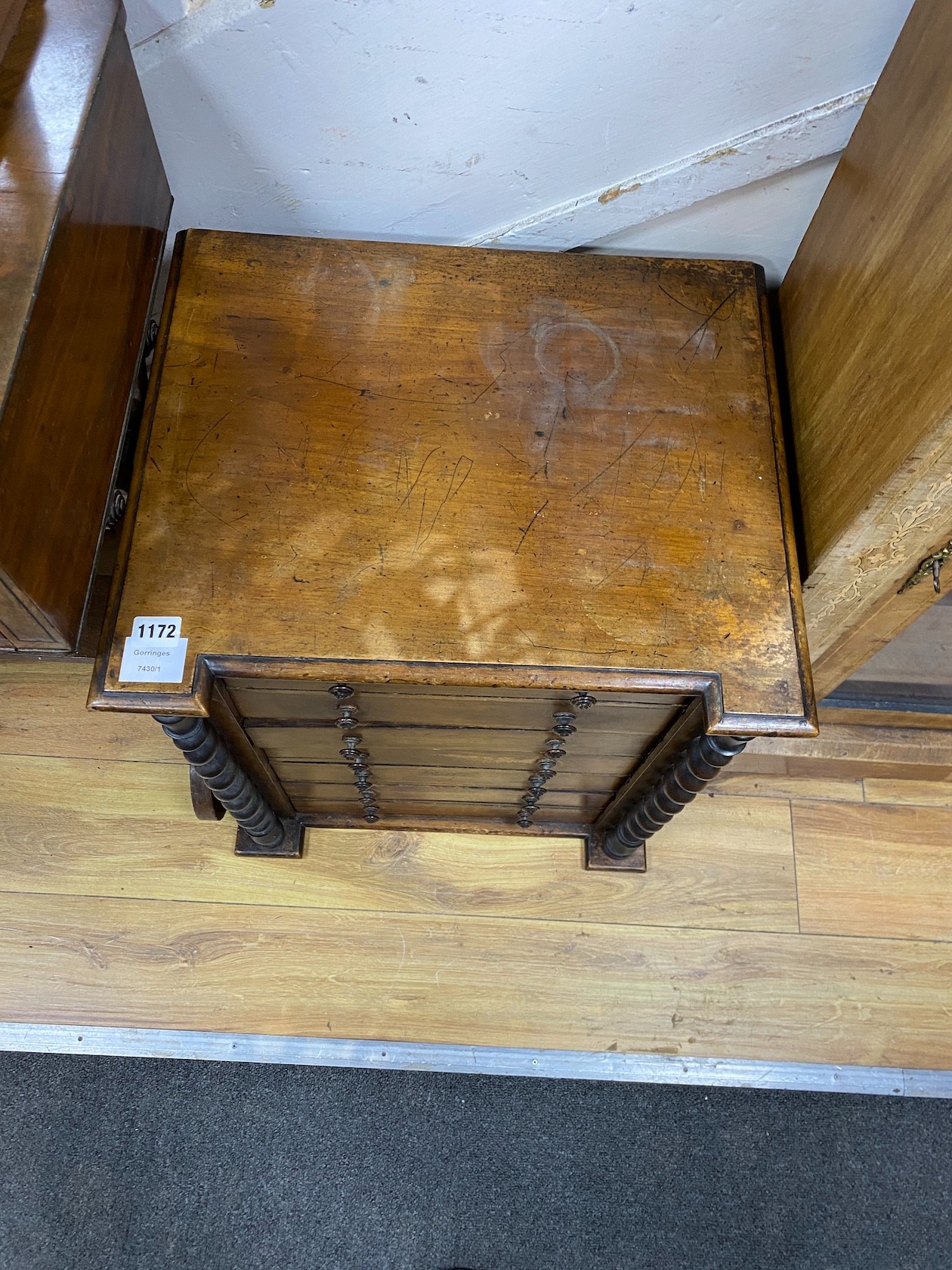 A late Victorian mahogany collector's chest with side locking bar, width 49cm, depth 41cm, height - Image 2 of 2