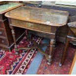 An 18th century oak side table, width 84cm, depth 53cm, height 72cm