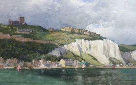 § § Norman Wilkinson CBE (British, 1878-1971) 'Dover'watercoloursigned33 x 51cm***CONDITION