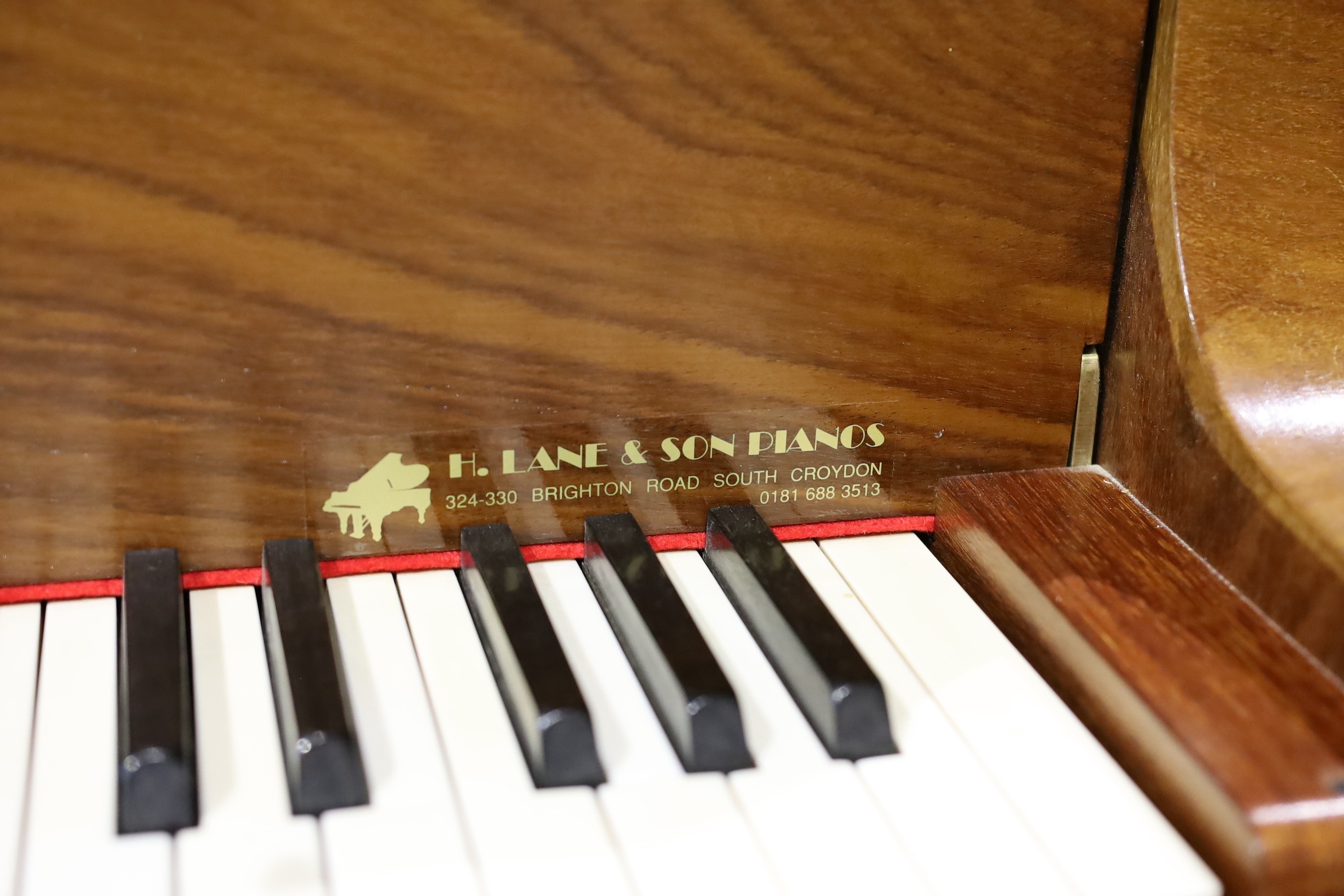 A Steinway & Sons of New York Patent Grand Construction mahogany cased piano, no.157302, standing - Image 3 of 8