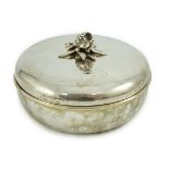 A 20th century French Emile Puiforcat for Cartier 950 standard silver bowl and cover, with