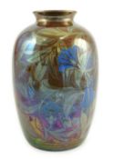 A Pilkington's Lancastrian ovoid vase, by William S. Mycock, 1923, decorated with harebells and