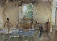 § § Sir William Russell Flint (British, 1880-1969) 'Lavoir, La Bastide'watercoloursigned and dated