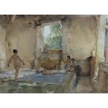 § § Sir William Russell Flint (British, 1880-1969) 'Lavoir, La Bastide'watercoloursigned and dated