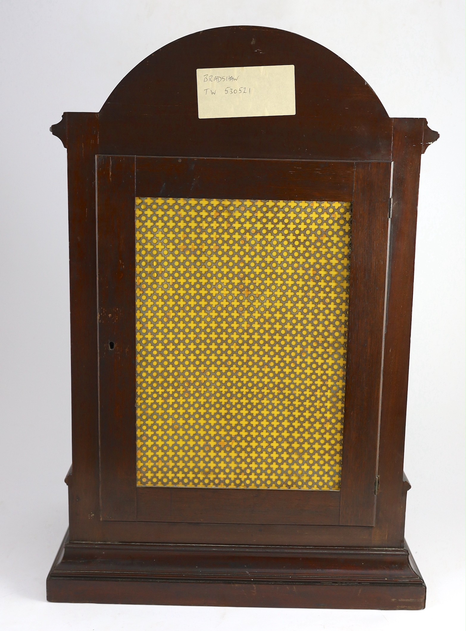 Boxell, Brighton, a Victorian mahogany chiming bracket clock, in arched architectural case with - Image 3 of 4