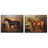 Herbert St. John Jones (fl.1905-1923) Horse portraits of St Benet and Rydal Head, painted from