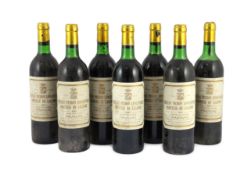 Seven bottles of Chateau Pichon Longueville Comtesse De Lalande 1982***CONDITION REPORT***Labels are