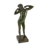 After Lord Frederick Leighton (English, 1830-1896), bronze, The Sluggard, signed in the bronze and
