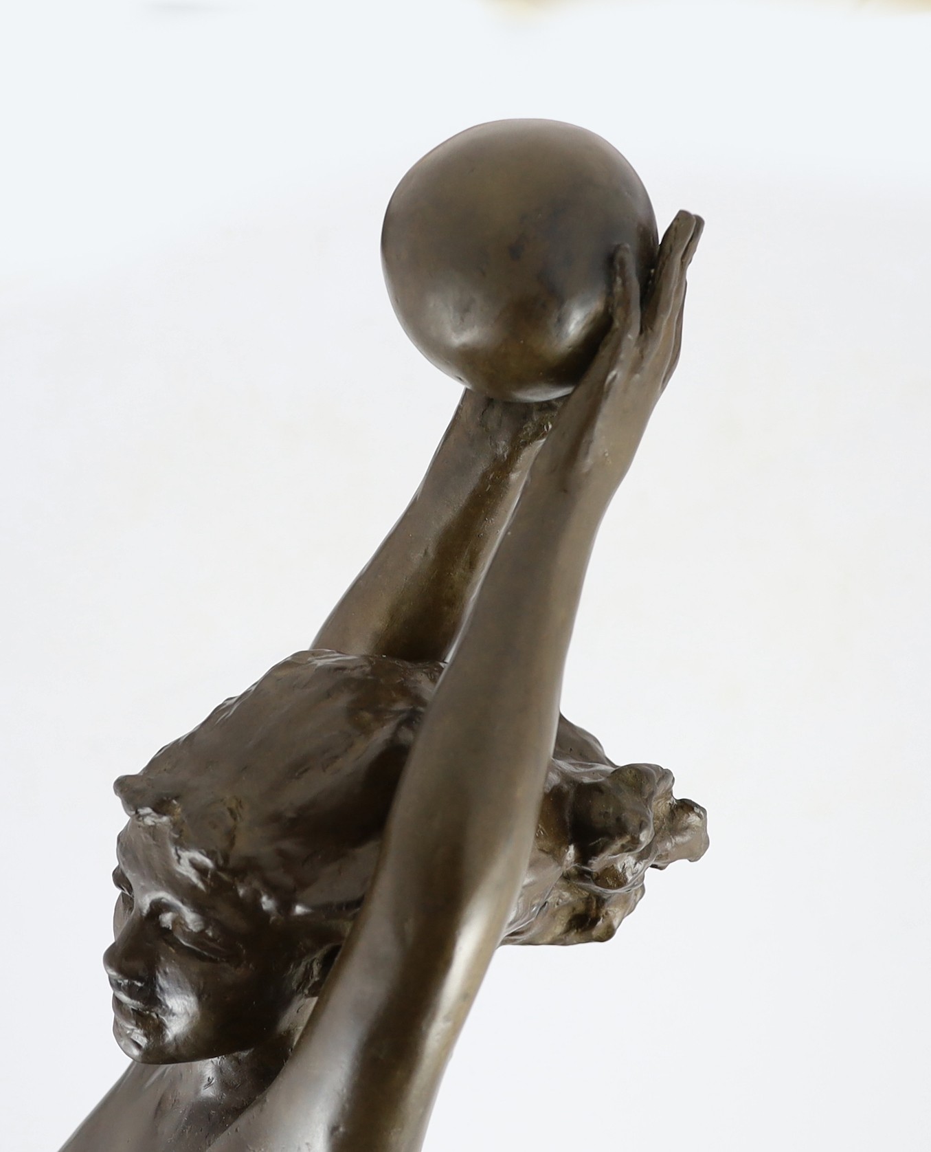 § § Sydney Harpley R.A. (British, 1927-1992), bronze, 'Girl with a beach ball', Signed beneath the - Image 3 of 4