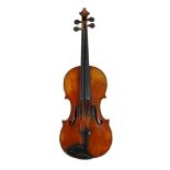A 19th century French Grandjon school violin, labelled Joseph Guarnerins fecit Cremonae anno 1719