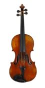 A 19th century French Grandjon school violin, labelled Joseph Guarnerins fecit Cremonae anno 1719